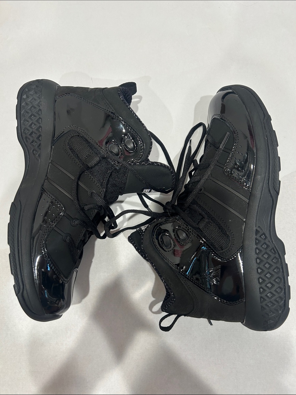 Rocky Black High-Top Patent Sneakers